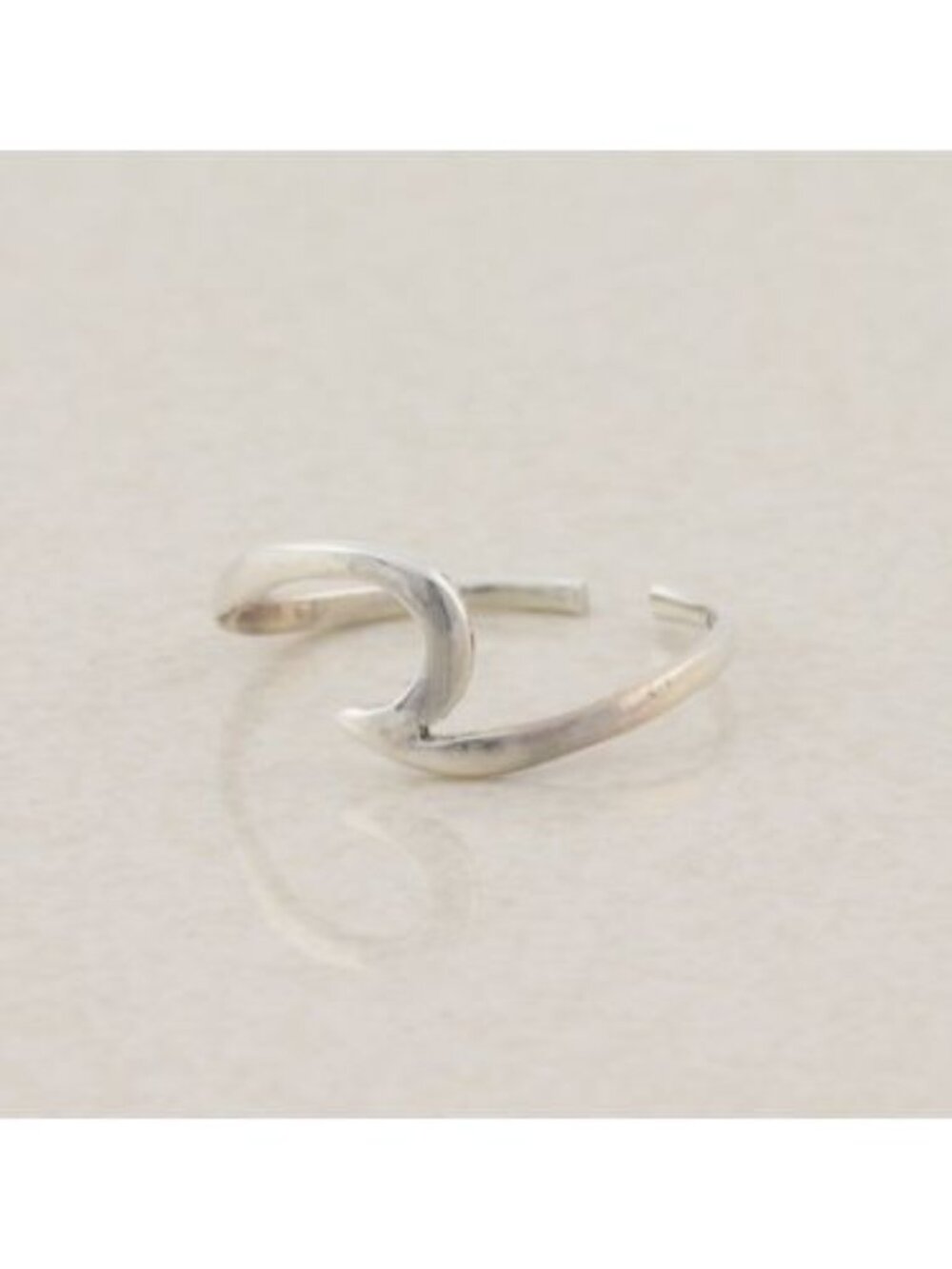Sterling Silver Wave Toe Ring Large Size 5 Adjustable or Woman Teen Child Ring